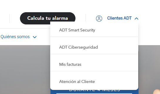 Como acceder a tu área de clientes, facturas y ciberseguridad en ADT